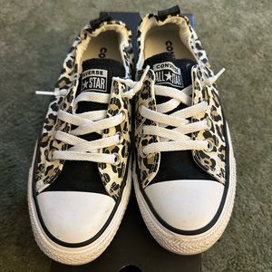 Leopard print shoreline elastic back Converse